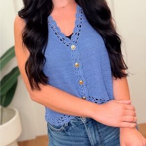 Anniewear Sweater Vest - blue - XL